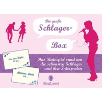 Singliesel GmbH Die große Schlager-Box. Das Spiel für Senioren rund um die schönsten deutschen Schlager. Spiele Box mit 100 Karten.