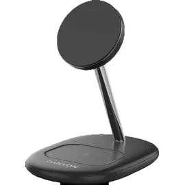 Canyon Ladestation fr Mobiltelefone, WCS-205, Qi2, 2 in 1, kabellos, schwarz - Schwarz
