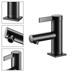 Keuco IXMO Pure 60 Black Selection Waschtischarmatur 59504371100 ohne Ablaufgarnitur, schwarz