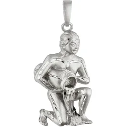Sternzeichen-Anhänger JOBO "Sternzeichen Wassermann", silber (silber 925), Schmuckanhänger, Damen, Silber 925 (Sterlingsilber), 925 Silber