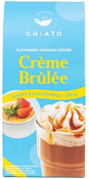 Gemahlener Kaffee mit Crème-Brûlée Geschmack CHiATO Crème Brûlée, 250 g