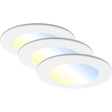 Briloner Di-Ka LED Einbauleuchte Fungo CCT 3er Set weiß Ø 9,2 cm 4,8W dimmbar