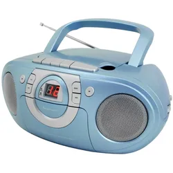 Soundmaster SCD5100BL tragbarer CD-Player Radiorecorder Kassettenrecorder AUX-Anschluss