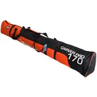 BRUBAKER Skitasche Carver Pro 2.0 Ski Tasche (1-tlg., reißfest und schnittfest), gepolsterter Skisack mit Zipperverschluss orange|schwarz 170 cm x 34 cm x 34 cm