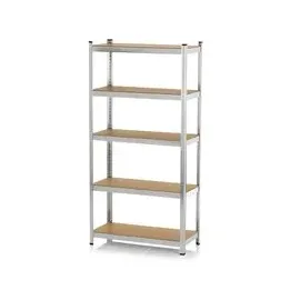 EasyMaxx Schwerlastregal Stahl 180x90x40 cm silber