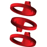 3 x Kopfdichtung rot für Sahnespender - für alle Metallköpfe