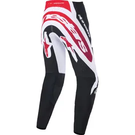 Alpinestars Supertech AFD Vista, Textilhose - Schwarz/Weiß/Rot / 38