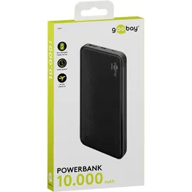 goobay Powerbank Slimline 10.000 mAh - leistungsstarke 10.000 mAh in einem handlichen wie griffigen Design mit Status-LEDs