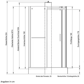 Schulte Korsika Komplettdusche 80 x 120 cm schwarz EP5811236850