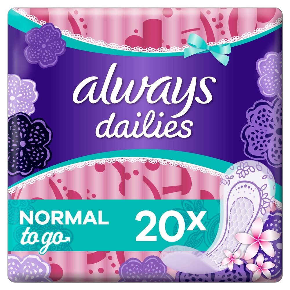 always - Slipeinlage 'Normal to go mit Geruchsneutralisierung' Inkontinenzslip 20 St Frauen