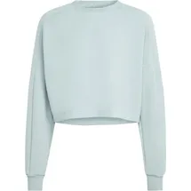 adidas - Future Icons 3-Stripes Cropped Sweatshirt Kinder wonder sage - Pullover Gr 164 grau