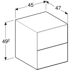 Geberit ONE Seitenschrank 45 x 70 x 47 cm Weiß