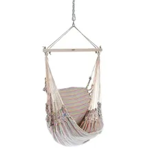 Chico Chico-Hängesessel 190 x 95 cm (inkl. Drehwirbel, Karabiner und Kette) - Baumwolle, Pastell