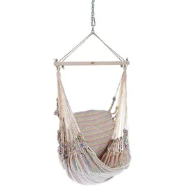 Chico Chico-Hängesessel 190 x 95 cm (inkl. Drehwirbel, Karabiner und Kette) - Baumwolle, Pastell