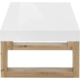 INOSIGN Couchtisch INOSIGN "Solid", weiß (naturfarben, weiß), H:40cm T:60cm, Tische, Couchtisch Eckige Couchtische, hochglanzfarbener weißer Tischplatte, in zwei unterschiedlichen Größen