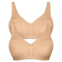 VIANIA Soft-BH VIANIA "2er Pack Baumwoll Soft BH Basic", Damen, Gr. 80, Cup C, beige (makeup makeup), Obermaterial: 100% Baumwolle CO., BHs Soft-BH