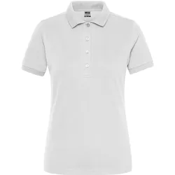 Damen Bio Stretch Polo-Shirt "JN1805" UV-Schutz - L - white