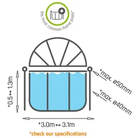 EXIT TOYS Poolabdeckung 300 x 300 cm 30.80.10.00