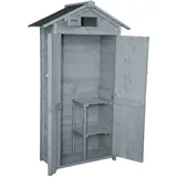 prestige home living outdoor Werkzeugschrank Holz 88 x 45,5 x 168 cm grau