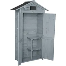 prestige home living outdoor Werkzeugschrank Holz 88 x 45,5 x 168 cm grau