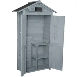 prestige home living outdoor Werkzeugschrank Holz 88 x 45,5 x 168 cm grau