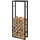 [en.casa] Kaminholzregal Täby Metall 60 x 25 x 150 cm Schwarz