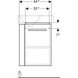 Geberit Waschtischunterschrank 44,8 x 60,4 x 22,2 cm Grau