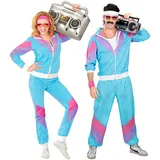 w widmann milano party fashion WIDMANN MILANO Party Fashion - Kostüm Trainingsanzug, 80er Jahre Outfit, Jogginganzug, Bad Taste Outfit, Faschingskostüme
