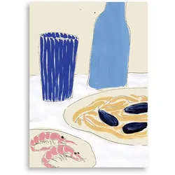 Paper Collective - Positano Lunchtime Poster, 21 x 29,7 cm (A4)