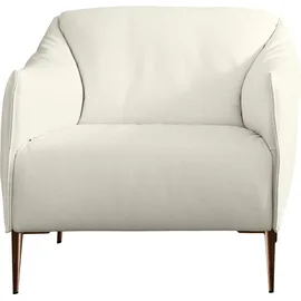 W.Schillig Cocktailsessel sally Leder 84 x 78 x 84 cm Weiß mit Kissen