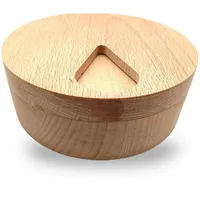 QUXVUIS Tragbare Pillendose aus Holz, Tablettenbehälter, nachfüllbarer Spender, Piller Träger, Organizer, Ergänzungskoffer, Zubehör