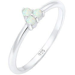 Elli Bandring Opal Kreis Geo Trio Trend 925er Silber Ringe   Damen 