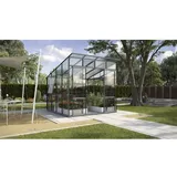 Alu anthrazit ESG 3 mm/Dach HKP 6 mm 7,6 m2