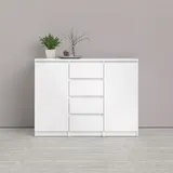 INOSIGN »Naia«, abgerundeten Schubladenkanten auf Metallgleiter, Breite 120,6 cm weiß