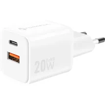 forcell Forcell, GaN Ladegerät 20W USB-C/A PD QC Weiß | Gr.: onesize