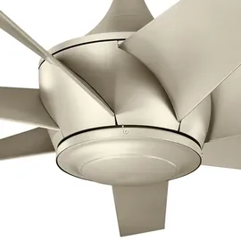 Elstead Lighting Lehr II 137 cm Deckenventilator Silber