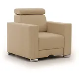 Fun Möbel Fernsehsessel CANTON Stoff 94 x 92 x 0 cm Beige mit Kissen