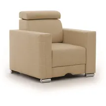 Fun Möbel Fernsehsessel CANTON Stoff 94 x 92 x 0 cm Beige mit Kissen