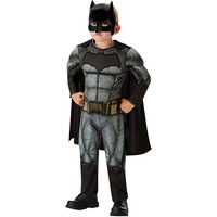 Rubie's offizielles DC Justice League Batman Deluxe, Kinderkostüm - mittleres Alter 5-6 Jahre, Körpergröße 116 cm, Welttag des Buches, Schwarz
