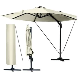 Brast Alu Ampelschirm Ø 360 cm beige