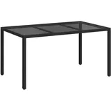 vidaXL Gartentisch 150 x 90 x 75 cm Schwarz