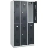 C+P Basis PLUS Spind 90x50x185 grau