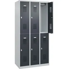 C+P Basis PLUS Spind 90x50x185 grau