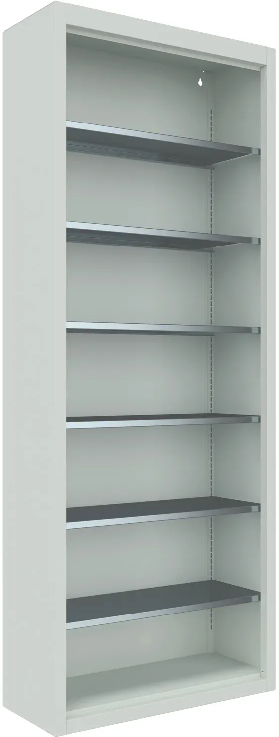 Universal-Stahlschrank 6 Fachböden (HxB) 1740 mm x 680 mm ohne Flügeltüren