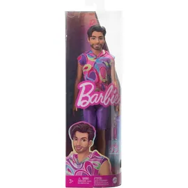 Mattel HRH26 Barbie Fashionistas Ken-Puppe brünett im Totally Hair Look