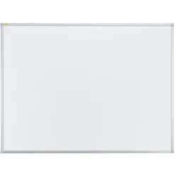 FRANKEN Whiteboard 120 x 90 cm, Schreibtafel X-tra!Line, emailliert, magnetisch, beschreibbar, trocken abwischbar, mit Aluminiumrahmen, Magnettafel