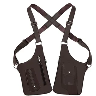 Nankoyal Beidseitig Tragbare Achseltasche - Westen-Stil Wasserdichte Sling-Tasche - Diebstahlsicherer Herren Holster - Für Vater, Freund, Reisen, Ausgehen, Urbane Freizeitkleidung, Handy,