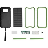 Akozon Solar Power Bank, tragbar 20000 mAh Schnellladung Dual USB Polar Mobile Charger 20000 Power Bank Case DIY Kit Grün MAh Externe Batterie Case Ports für alle Handys