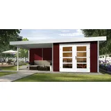 5,9 x 2,4 m schwedenrot inkl. Anbau