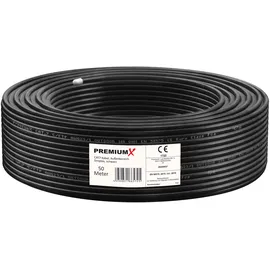 PremiumX Premium X CAT 7 Outdoor Netzwerkkabel 50m – 10 Gbit/s Erdkabel Datenkabel Ethernetkabel LAN Kabel für Außen S/FTP AWG23/1 Verlegekabel - reines